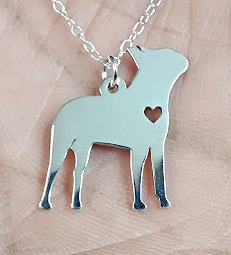 Boston Terrier Necklace - Sterling 