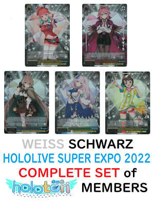 COMPLETE 5 HOLOTORI Members Cards Weiss Schwarz Hololive Super
