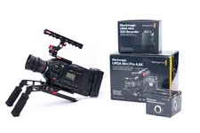 Blackmagic URSA Mini Pro 4.6K with Camgear Handheld Rig and x2 256g Cfast Cards