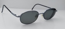 Vintage Elle EL2551 Blue Oval Metal Sunglasses Hong Kong FRAMES ONLY