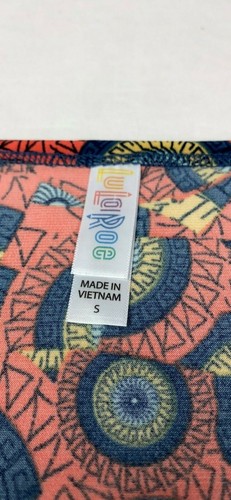 LuLaRoe Classic T NWT Orange Yellow Blue Patterned Women's Size S Shirt - Picture 3 of 8