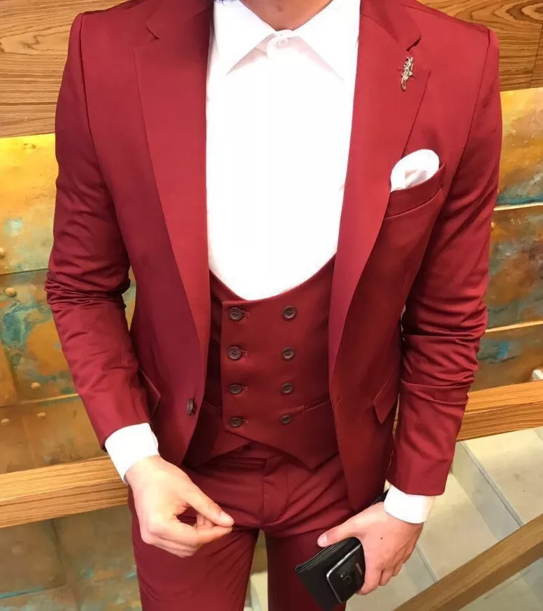DESIGNER BUSINESS BORDEAUX COSTUME HOMME ROUGE VESTE PANTALON eBay