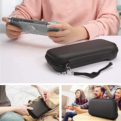 Custodia HEYSTOP per Nintendo Switch Lite, trasparente, 4 in 1 - Foto 7 di 13