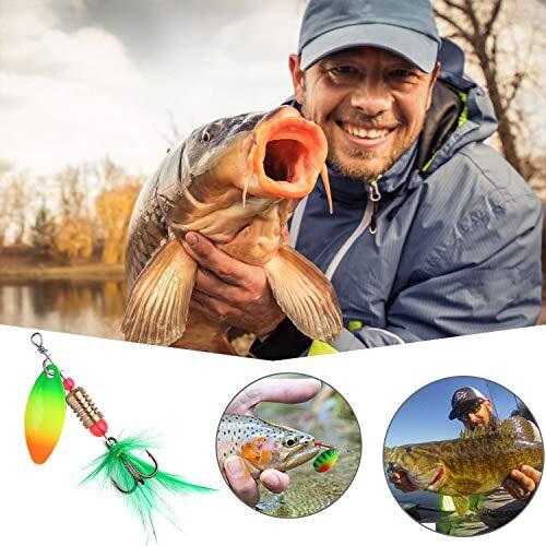  Fishing Lures, Fishing Spoon,Trout 20pcs fishing spinner with carrier bag