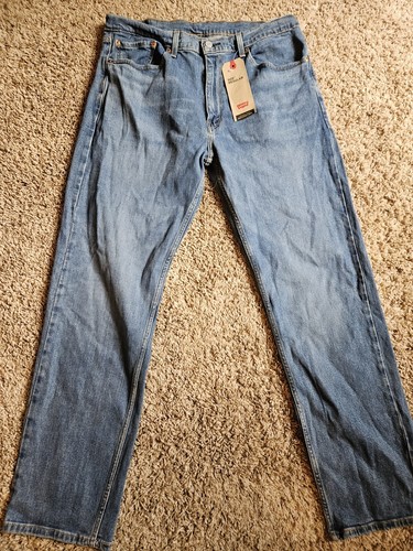 Levi's Men's 505 Straight Regular Fit Jeans - Blue Denim 36x32 New NWT - Picture 4 of 8