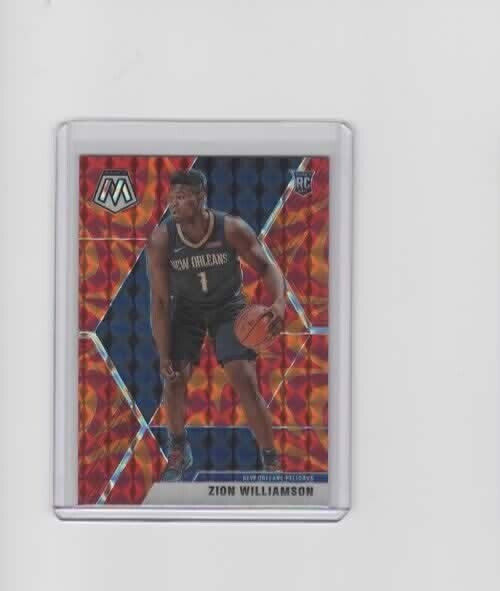 2019-20 Panini Mosaic Zion Williamson Orange Reactive Rookie! #209! Prizm! SP