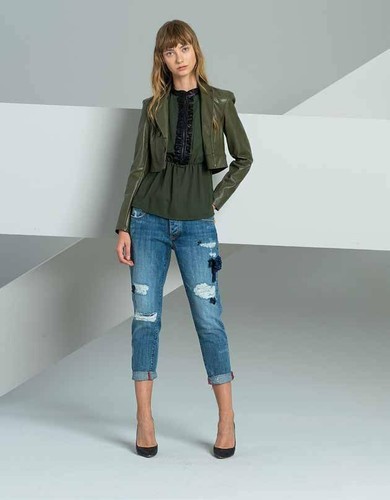 FRACOMINA GIACCHINO DONNA IN ECOPELLE. VERDE MILITARE. | eBay