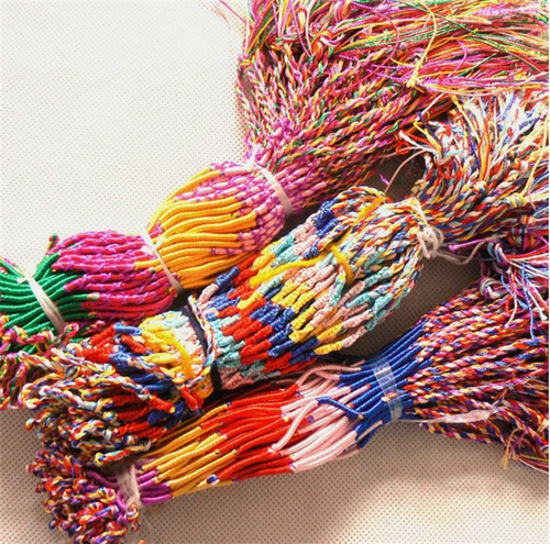 10-50x Colorful FRIENDSHIP BRACELETS Woven Braided Hippie Boho Bracelet Anklet - Picture 11 of 18