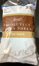 Hanes Absolutely Ultra Sheer pantyhose 3 pair pack slightly Imperfect
