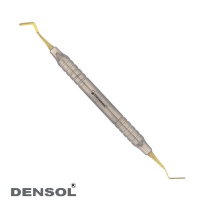 Dental Heidemann Spatula Flat Plastic 2mm Titanium Gold Coated TGA DENSOL 