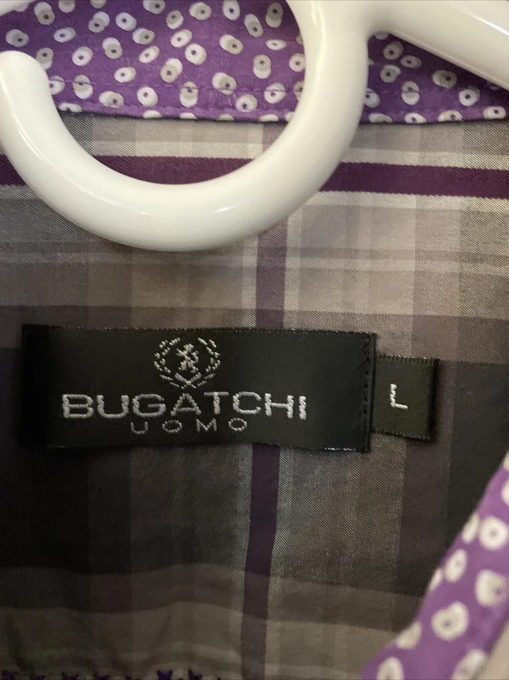 BUGATCHI UOMO • Designer Long Sleeve Button Down Shirt • Men's Size Large  - Image 2 of 4