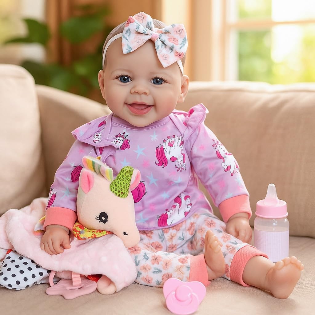 Baby Doll Girl, 18 inch Realistic Soft Body Baby Doll Real L