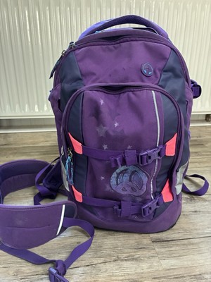  Ergobag Satch Schulranzen Rucksack lila Purple Graffiti mit Trinkflasche Top 