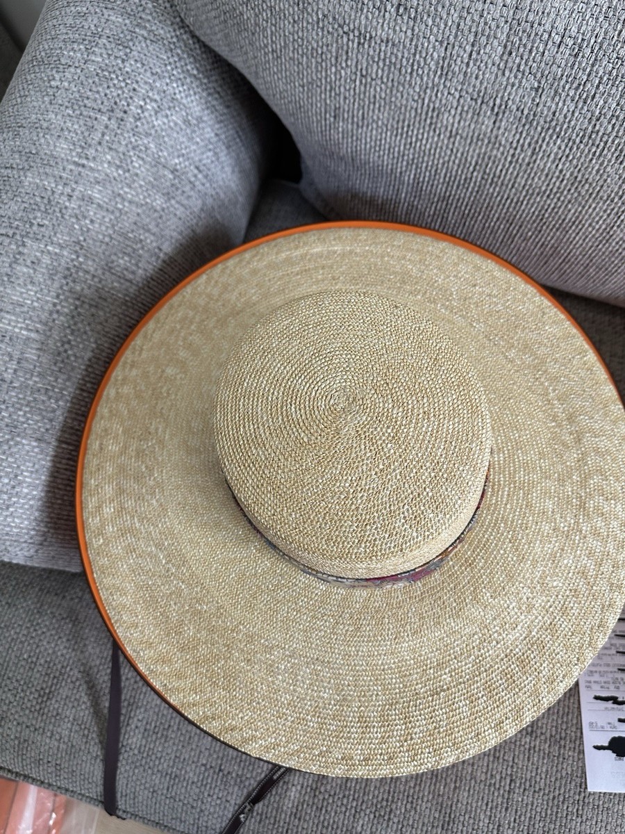 size 58 New in box HERMÈS Naturel / Beige Straw Eglantine Bloom Hat w/ Receipt size 58 New in box HERMÈS Naturel / Beige Straw Eglantine  main image 4