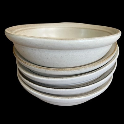 Beautiful Denby POTPOURRI WHITE Cereal Bowls SET OF FOUR