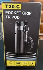 T20-C Pocket Grip Tripod Magnetic Wireless Remote 360 Rotating Compact Black