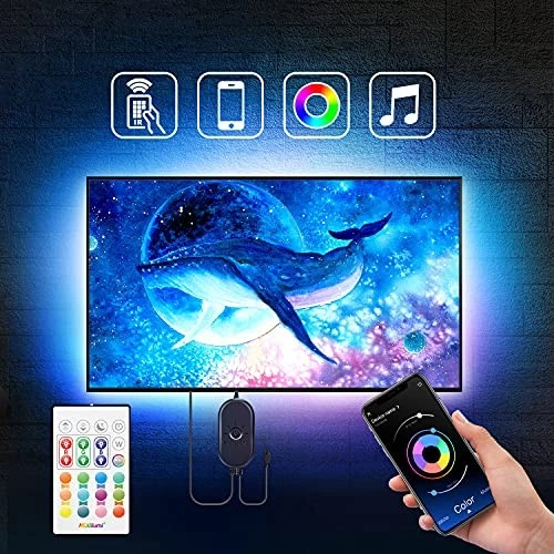 Luces LED para retroiluminación de TV tamaño 75 pulgadas-85 pulgadas con control remoto, para espejo, PC,  Foto 2 de 4