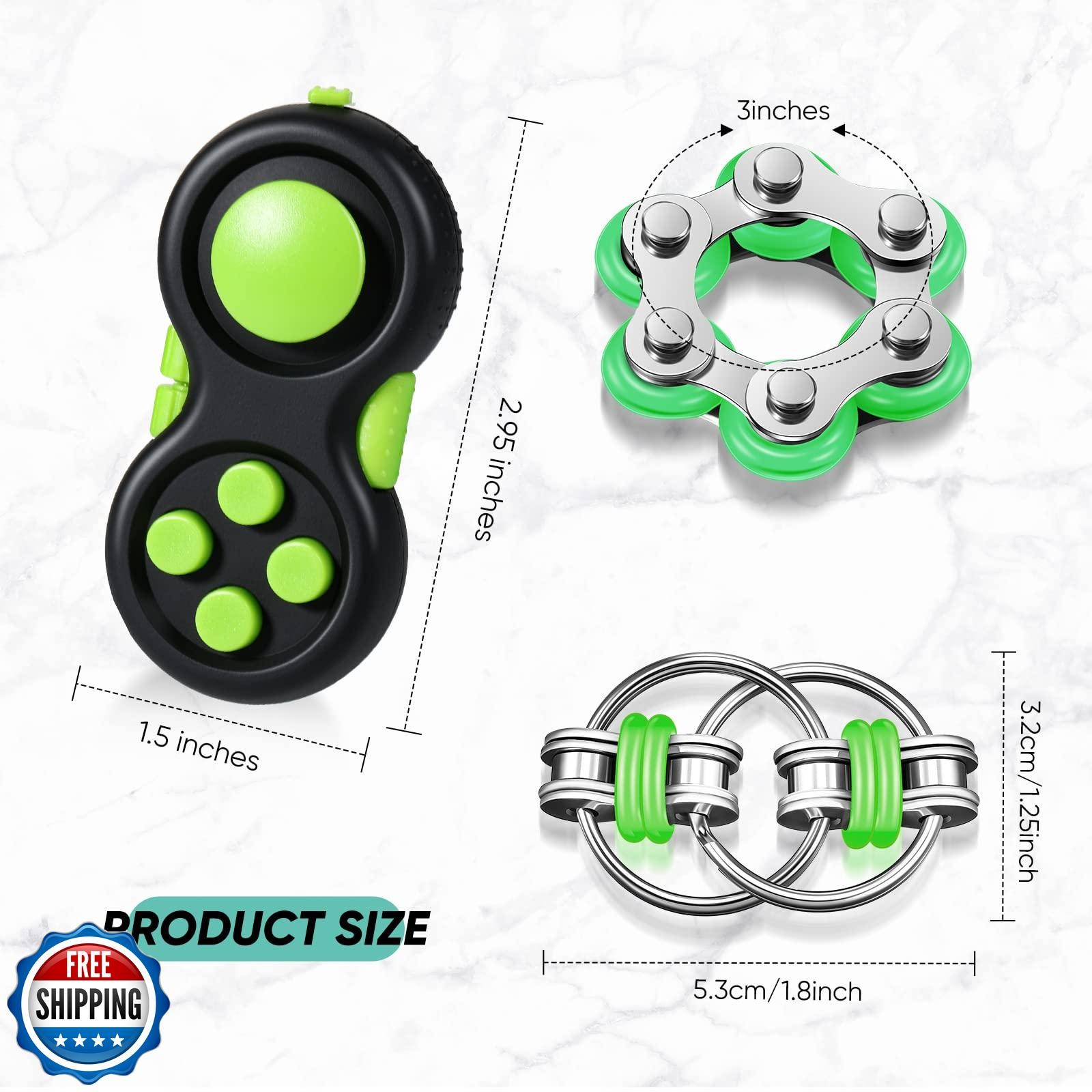 Gejoy 3 Pcs Fidget Toys Adults Set Handheld Fidgets Controller Pad Game Six R