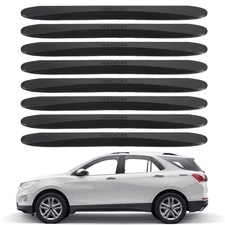 8 Pcs Bumper Guard Strip Anti-Collision Patch Bumper Protector Trim Black