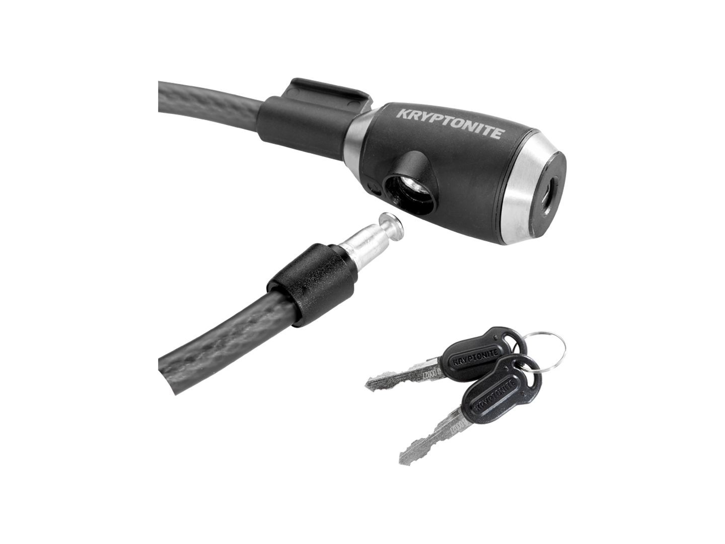 Kryptonite KryptoFlex 1218 Key Cable Lock 12mm x 180cm (70.9") Black
