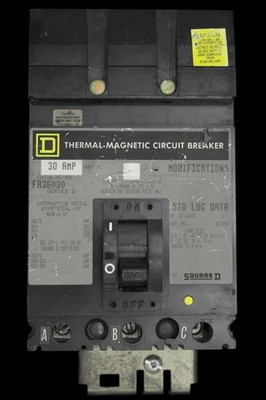 SQUARE D 30 AMP 18kA DREIPOLIG MCCB FA36030