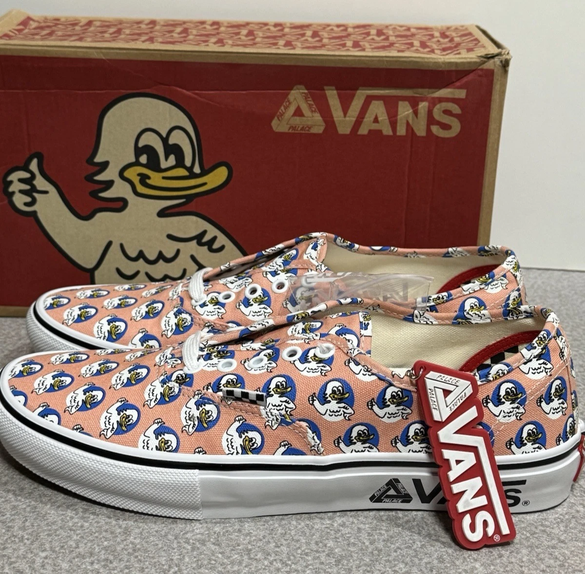 スニーカー PALACE VANS SKATE AUTHENTIC SALMON 26cm Palace x Vans Skate Authentic Jeremy the Duck - Salmon for sale | eBay