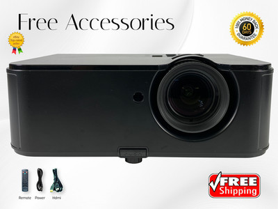 InFocus IN3124 DLP 4K Projector 4800 Lumens 2160p PC 3D Ready 20W Speakers w/Kit