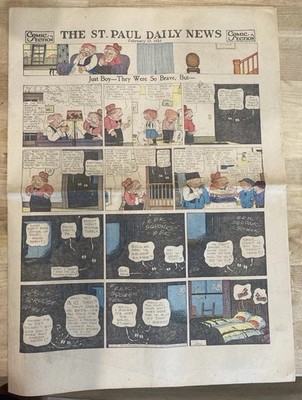 Vintage 1924 Newspaper Comic Section   St. Paul Daily News   Full Color Comics!