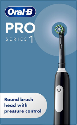 Oral-B Pro 1 Elektrische Zahnbürste für Erwachsene, 1 Griff, Schwarz - 3D Reinigung, 1 Br