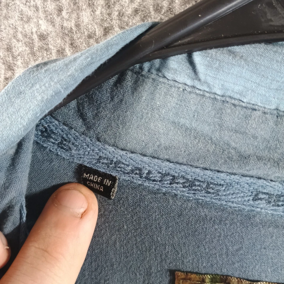 Realtree Shirt Mens XL Blue Pearl Snap Pockets Outdoor Camo Lightweight Outdoors - Image 4 of 4