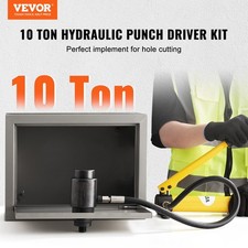New 10 Ton Hydraulic Knockout Punch Kit, 1/2" to 2" Conduit Hole Cutter Set, KO