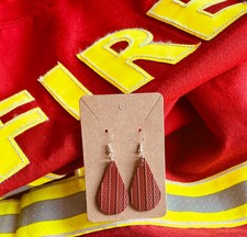 Eco-Friendly Droplet Earrings – Handmade - Upcycled Fire Hose – Charity Jewellry
