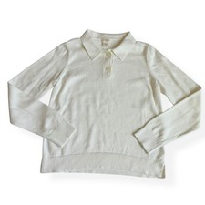 Crewcuts Boys Ivory Cotton Sweater Polo Large 10/11