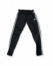 adidas Climacool Women  s Black Track Pants White Stripes Zippered Ankles