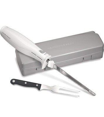 Hamilton Beach Electric Knife Set with Fork and Case Meat Carving Tool