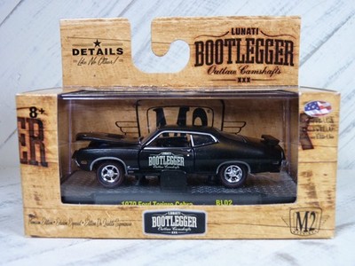 M2 Machines Bootlegger '70 Ford Torino Cobra Satin Black BL02 New 1:64
