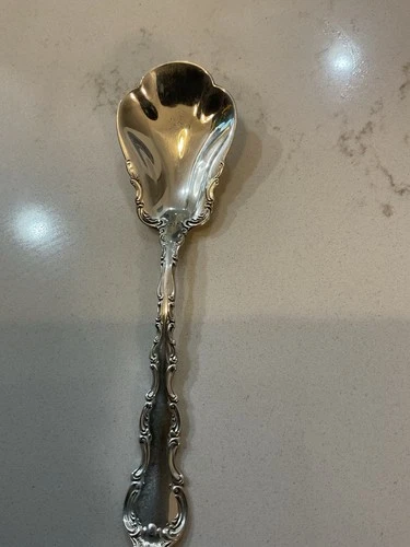 Gorham Sterling Silver Sugar Shell Spoon 6" Strasbourg