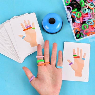 Bunte Fingerschleife passendes Spiel Frühes Lernen Puzzle Spielzeug Lehrmittel Farbe