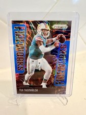 2025 PANINI PRIZM TUA TAGOVAILOA FIREWORKS BLUE CRACKED ICE /99 DOLPHINS