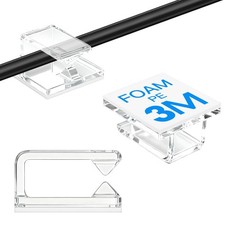 120 PCS Cable Clips, Small, Clear,Christmas Light Clips, Cable Management Wir...
