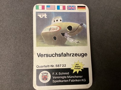 Quartett Spielkarten Kartenspiel F.x.Schmid 58722 Versuchsfahrzeuge  2. Wahl