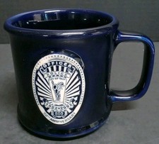 VTG City Of Troy MI Officer Blue Coffee Mug 50th Anniversary Made In USA