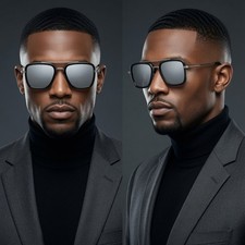 SQUARE FLAT TOP BLACK GOLD FRAME RETRO HIP HOP VTG BIG NEW STYLE SUNGLASSES