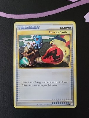 Pokemon Energy Switch 91/123 HeartGold SoulSilver Regular LP Condition