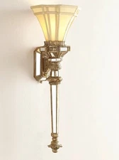 Palace of Versailles 11 x 33 Gold and Glazed Mirror Wall Sconce Wall Light