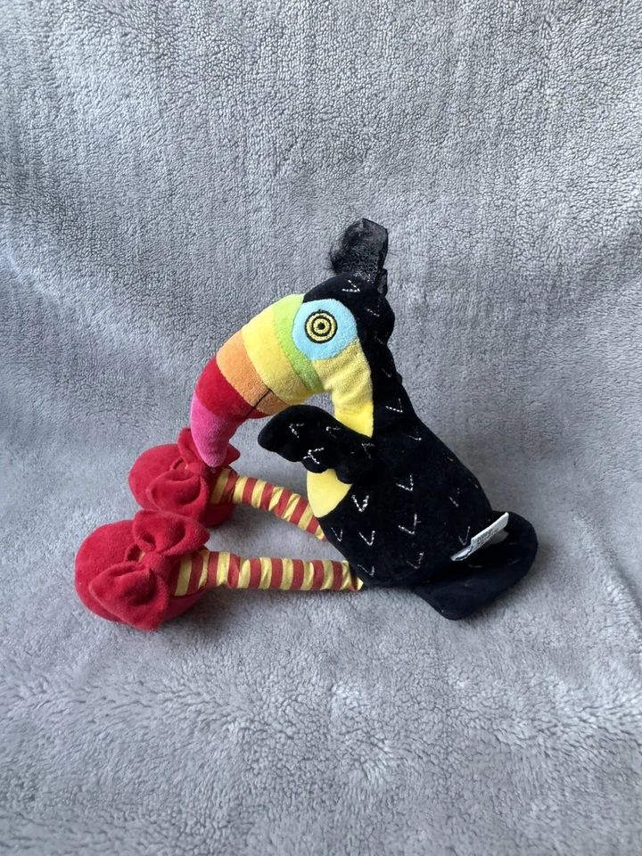 Retired Jellycat Boozy Bird Black Toucan Rainbow Beak Soft Plush Toy Vintage 12" - Image 3 of 4