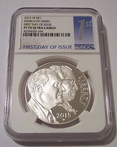 2015 W March of Dimes Commemorative Silver Dollar Proof PF70 UC NGC FDI
