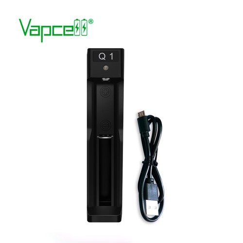 Caricabatterie caricabatterie per batteria agli ioni di litio 1 x 3,7 V Vapcell Q1 - Foto 3 di 3