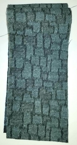 Upholstery Fabric Swatch. Medium Blue- Greys Black 18.25" X 4". #11 B - Picture 4 of 4