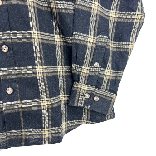 Merrill & Forbes Outfitters Men's L Black Flannel Long Sleeve Shirt NWT - Picture 3 of 10